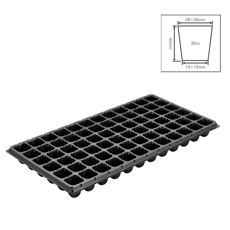 10 st 32/72/105/128 celler sådd bricka plast plantskola bricka maceteros bonsai blomkruka grön saftiga växter kruka frö växa låda: 72 hål