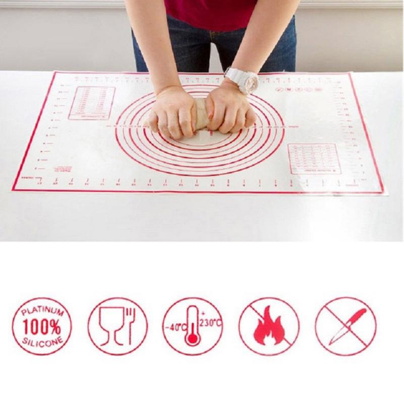 40 x 60cm antiaanbak siliconen bakmat pizzadeegmaker deegroller deegmat cake bakmat meetinstrument
