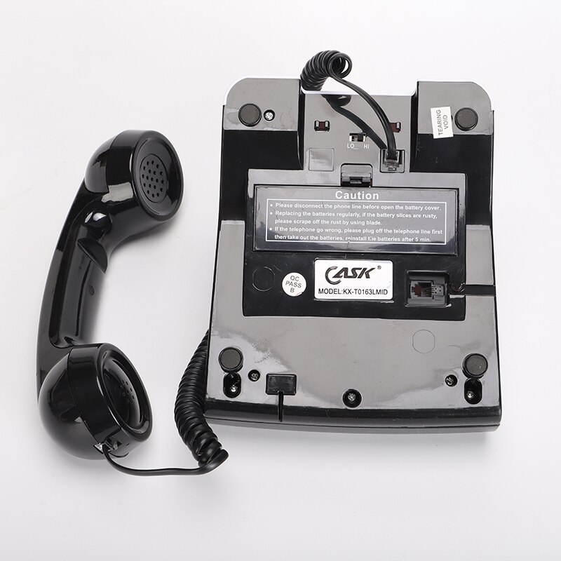 Beamio – téléphone filaire FSK/DTMF, avec réglage de sonnerie, impulsion, pour bureau, maison, bureau, chambre à coucher, rouge
