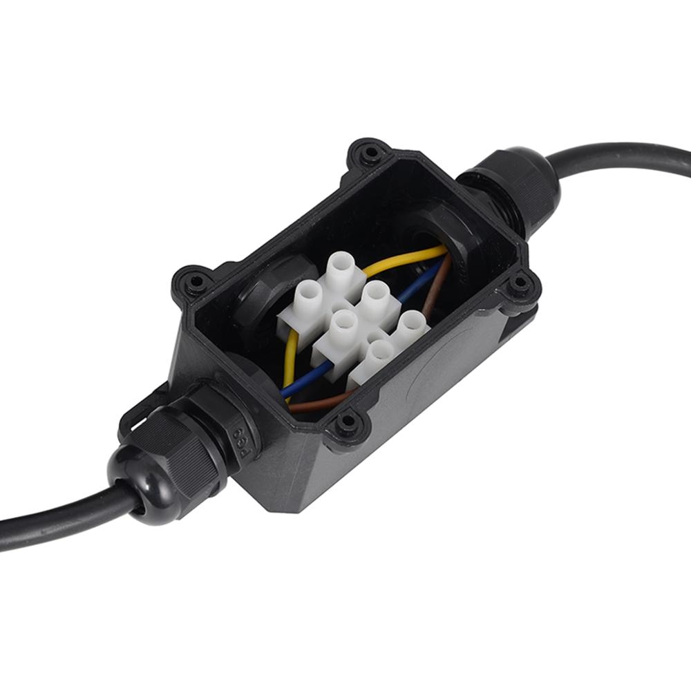 Outdoor waterproof junction box with waterproof head outdoor sealing junction box one into one out buried lamp connector