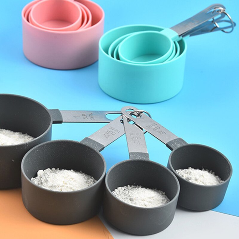 8 Piece Baking Accurate Measuring Set Measuring Cup and Spoons for Measuring Dry / Liquid Ingredients Kitchen Tool