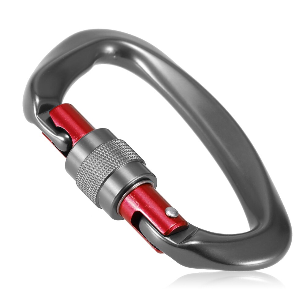 25KN D-form Schraube Locking Tor Karabiner Duty Schnalle Pack D-ring Karabiner Klettern Abseilen Canyoning Hängematte Locking clip