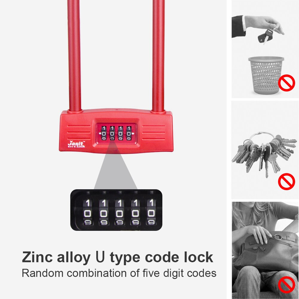 Fietsen u-slot zware anti-diefstal fiets combinatieslot combinatie poortslot voor fiets scooter motorfietsen
