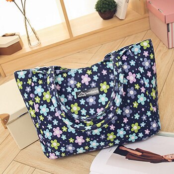 Mara Traum Damen Einzel Schulter Strand Taschen Wasserdichte Leinwand Zipper Faltbare Floral Gedruckt Stirp Einkaufstasche Tote Frauen: Style  5