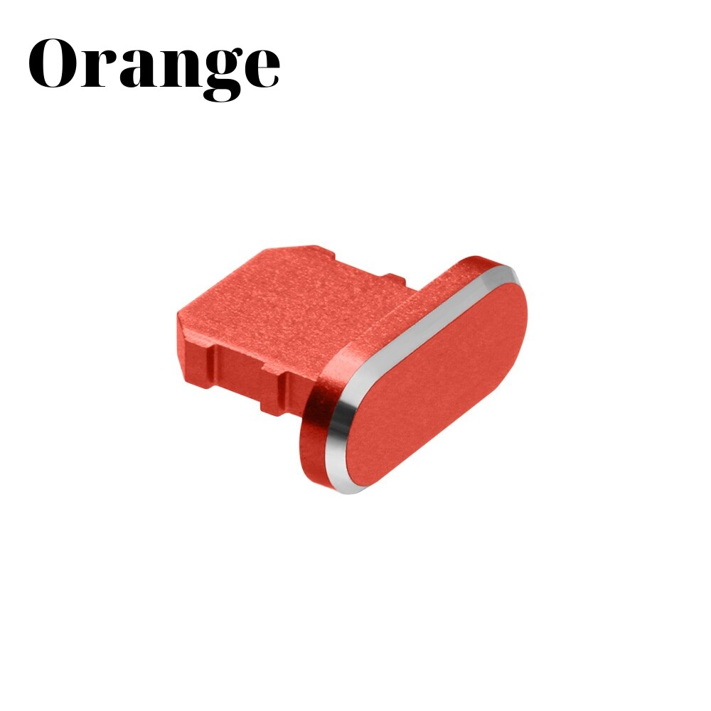 Metall Anti Staub Ladegerät Dock Stecker Stopper Kappe Abdeckung für iPhone X XR Max 8 7 6S Plus-telefon Zubehör: orange