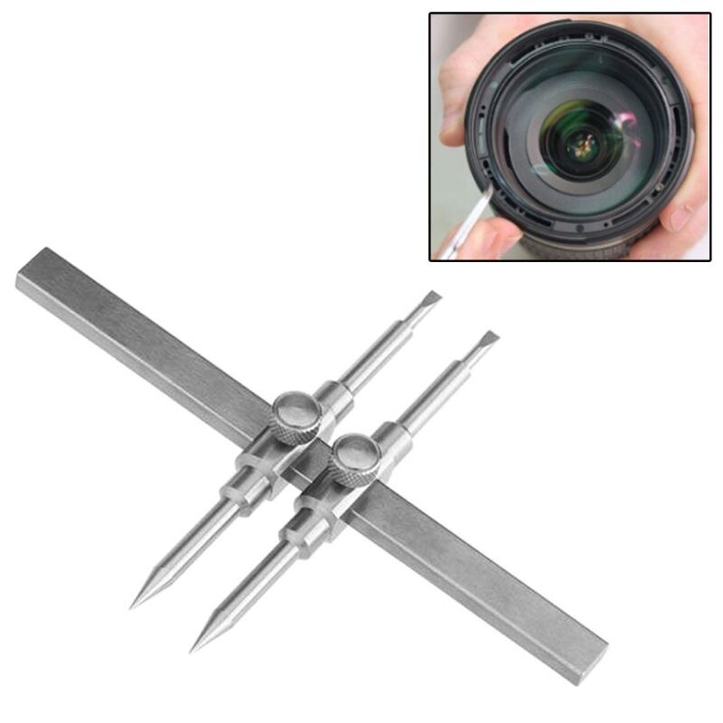 Juego de llaves inglesas de acero inoxidable de doble punta, herramienta de apertura para cámaras DSLR, 1 Juego