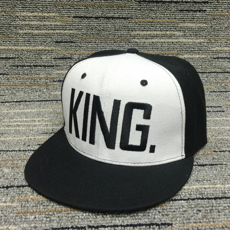 KING QUEEN Embroidery Snapback Hat Acrylic Men Women Couple Baseball Cap Hip-hop Sport Caps