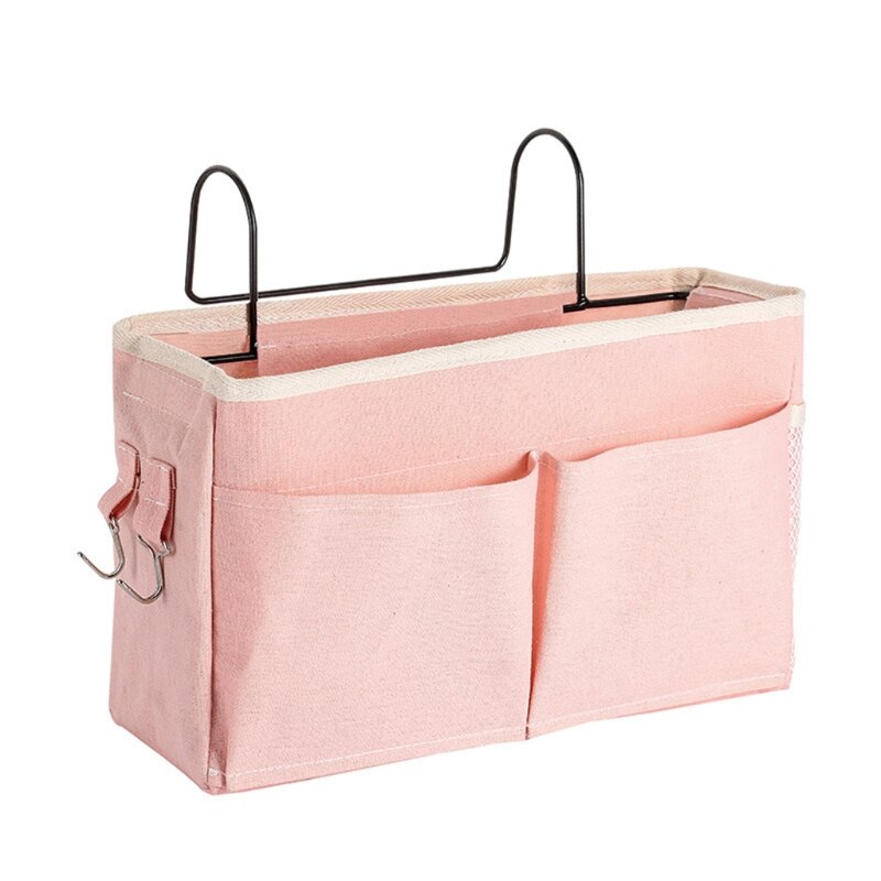 Organiseur De Lit Suspendu Joyseedi - Blanc - 14 Pouces - Avec Crochets Pour Téléphone, Livres, Etc.