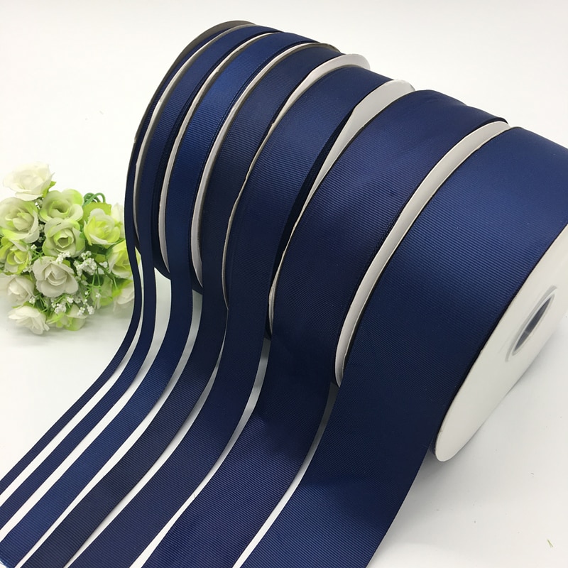 5 Yards Navy blue 6mm 10mm 15mm 20mm 25mm 38mm 50mm Breed Monochrome grosgrain Lint Haar Bows Wedding DIY Ambachten: 20mm