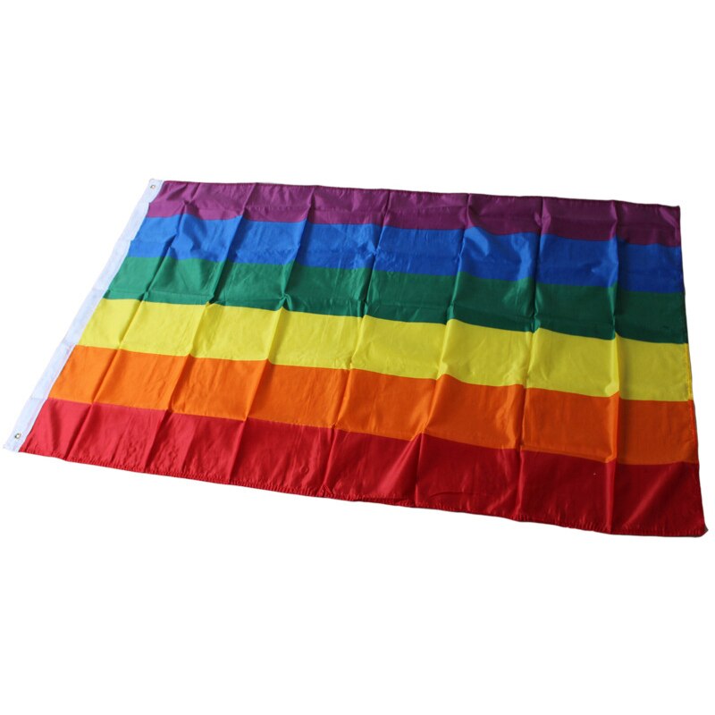 20 stks/partij 90*150 cm Vlag Gay LGBT Pride Banner Vlag Regenboog 3 * 5ft Update