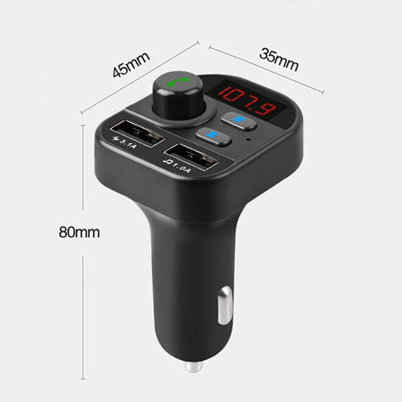 Handsfree Car Kit Draadloze Snelle Oplader Past Voor Smartphone Fm-zender Draadloze Auto Auto Fm-zender Dual Usb Charger