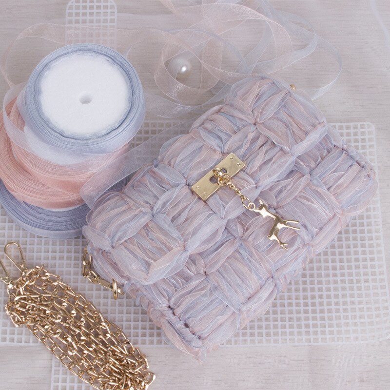 Bag Making Materials DIY Bag Handmade Mesh Cloth Latch Hook Bags Handcraft Weaving Sewing Stich Materials Adult