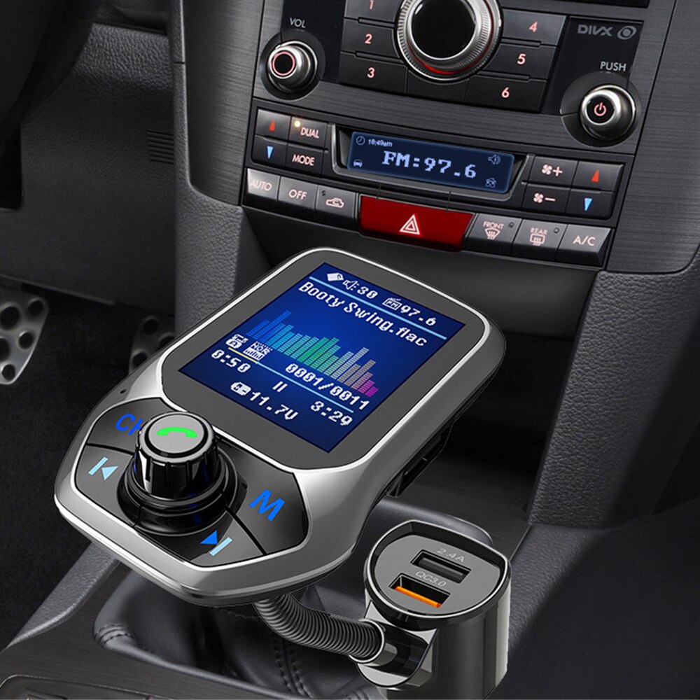 T43 Car Wireless Bluetooth MP3 Player Hands-Free FM Transmitter QC3.0 USB Fast Car Charger car accessries