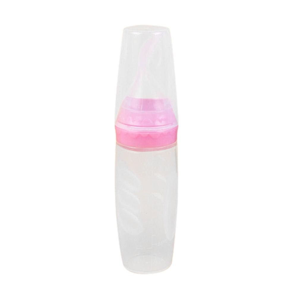 Baby Leuke Zuigfles Baby Fles Menigte Training Siliconen Fles Squeeze Lepel Kind Voedsel Spoonfood Supplement Fles