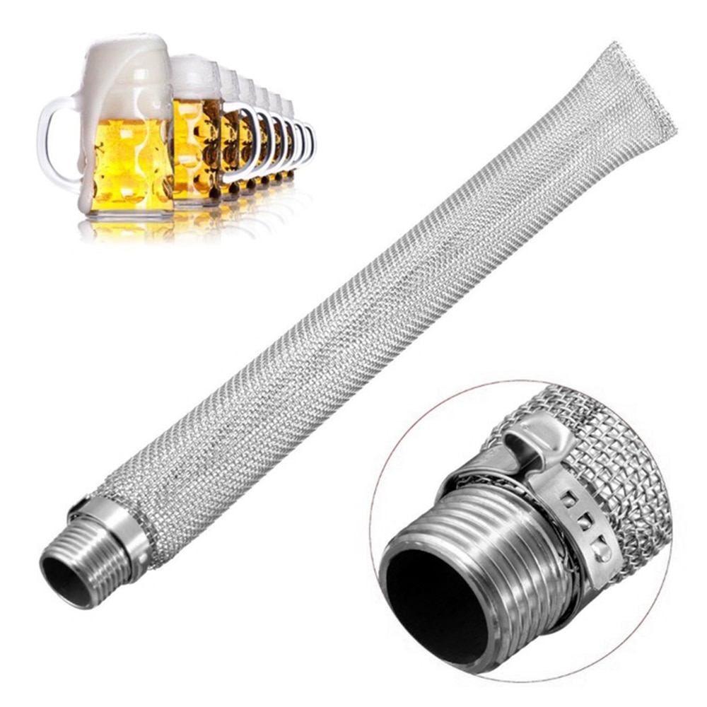Återanvändbar tråd tråd vinverktyg sil filter öl filter multifunktion hembryggning bazooka skärm rostfritt stål tapp ansluta