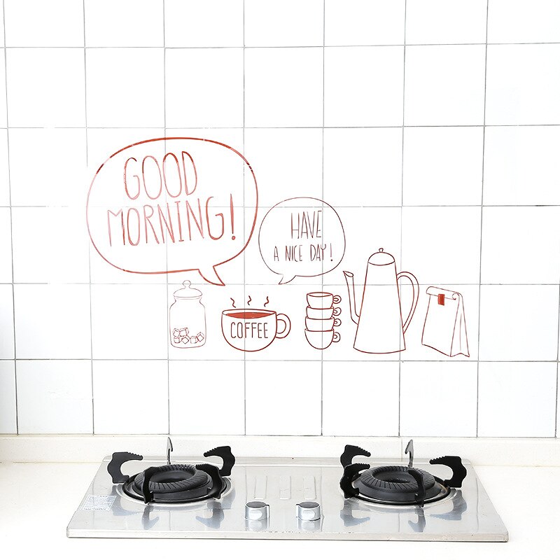 2 PC Transparent Self-adhesive Paper, High Temperature Resistant, Oil Proof, Kitchen Tile Waterproof, Fume Wall Sticker: 4