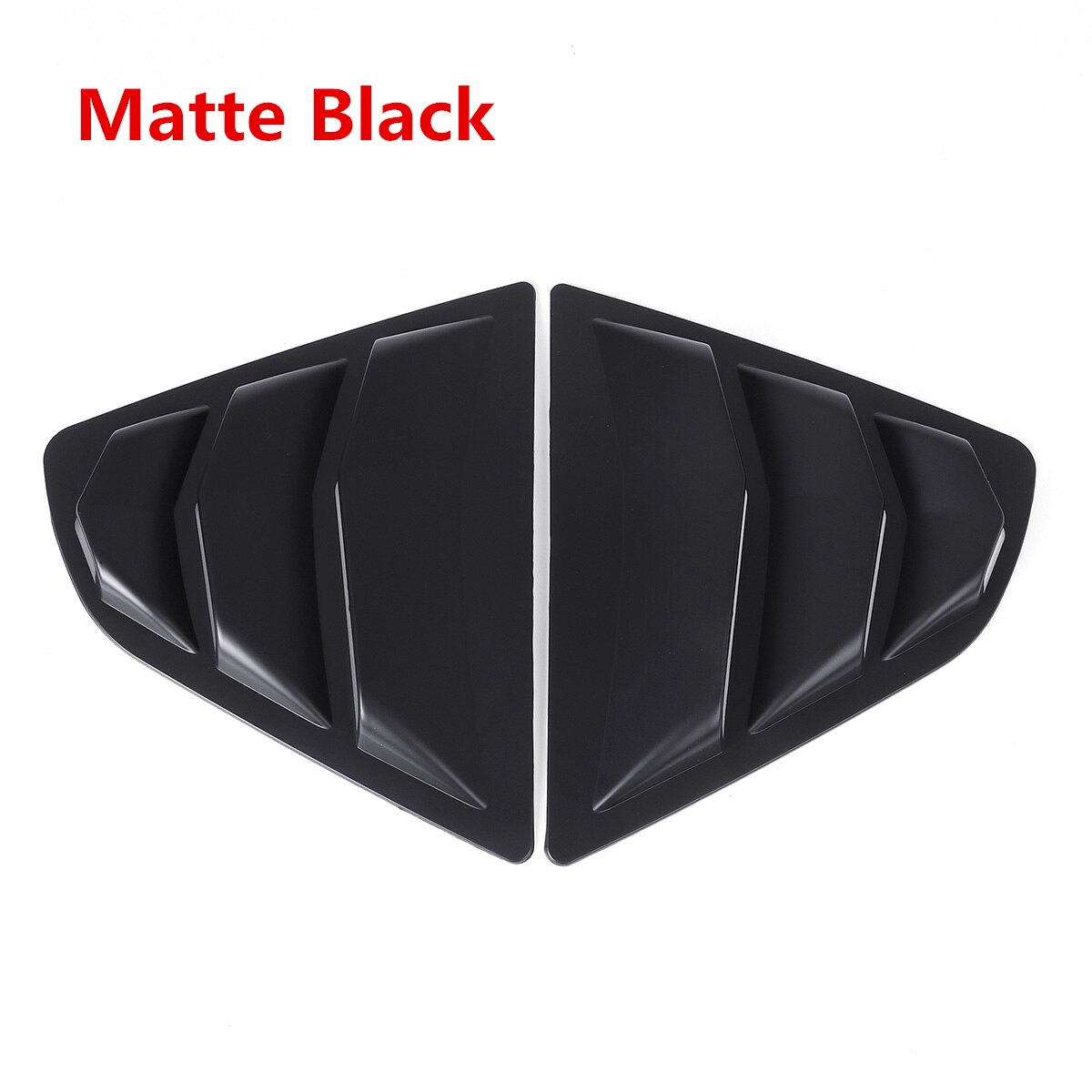 Black/Carbon Fiber Look 2pcs Car Side Rear Window Louver Shutter Cover Trim For Toyota Camry SE XSE L LE XLE: Matte Black