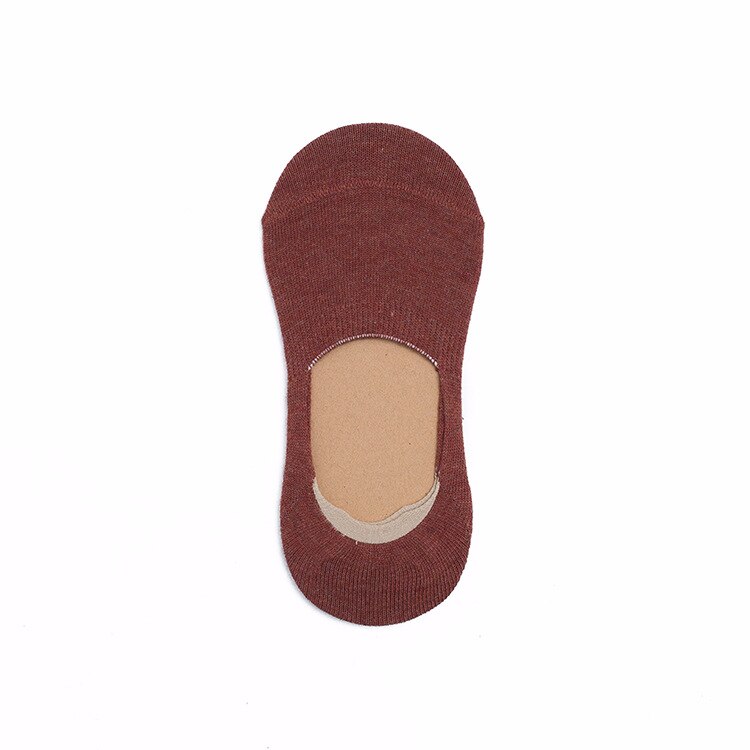 5Pair Women's Cotton Invisible No Show Socks Non-slip Silicone Sock Solid Color Felmen Sock Slippers Short Socks: 8