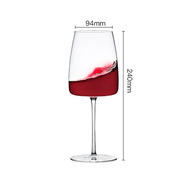 Europa libre de plomo vidrio cristalino copa de vino rojo copa de vidrio de vino de la Casa Blanca copa de vino Champagne espumosos beber de vidrio: 240x94mm     670ml