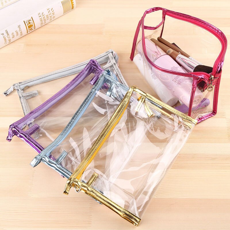 Transparent Tragbare Make Up Frauen Make-Up Organizer Tasche Mädchen Kosmetik Tasche Toiletry Reise Kits Lagerung Tasche Hand Mujer Bolsas