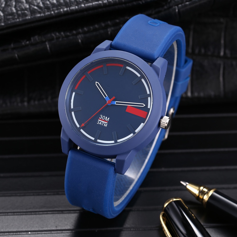 Casual mærke ure til herre luksus stor skive silikone bånd ur herre&amp; #39 ;s berømte populære quartz armbåndsure