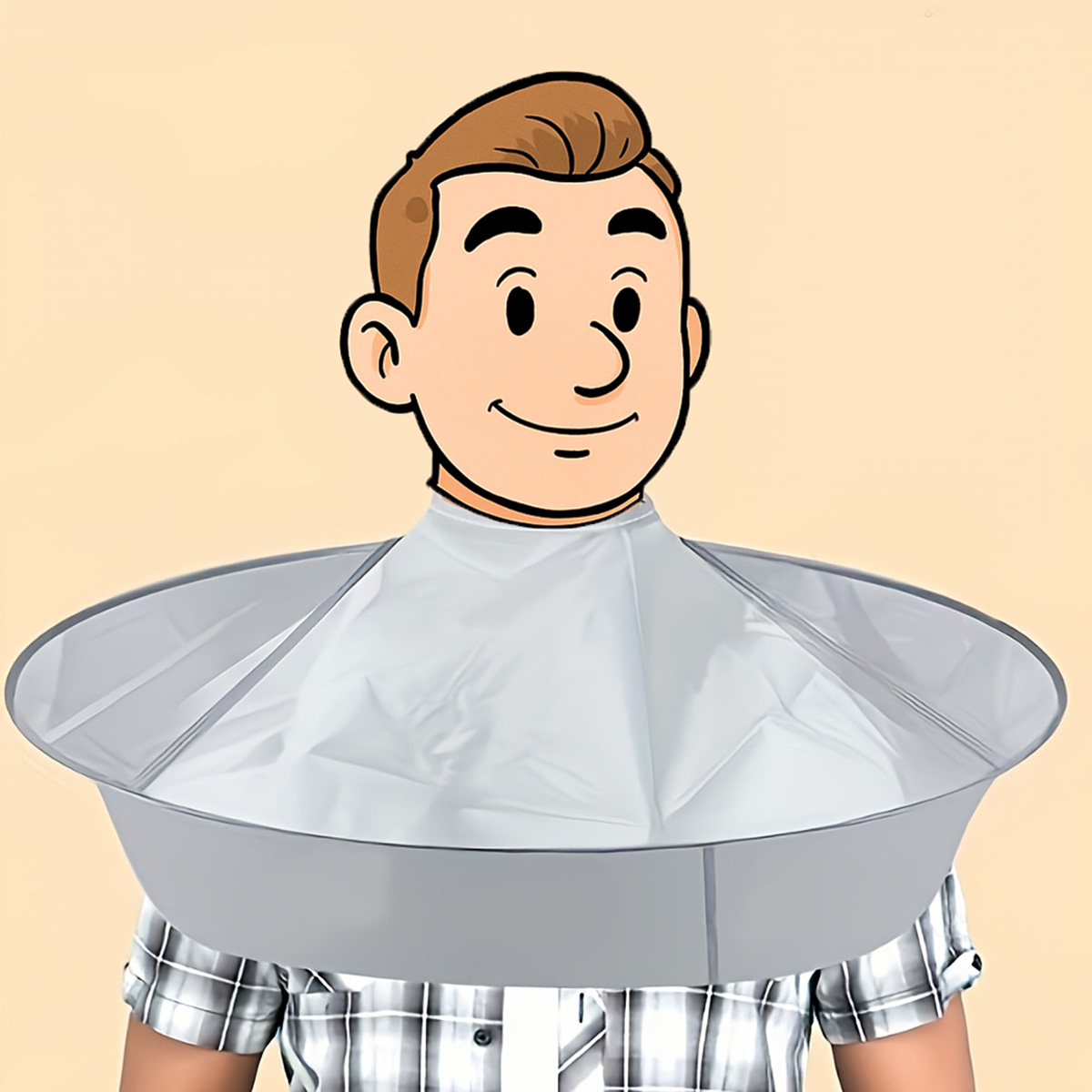 Adjustable Haircut Cape - Foldable Hair Cloak Barber Umbrella - for Adults Women & Men, Salon and Home Use: Default Title