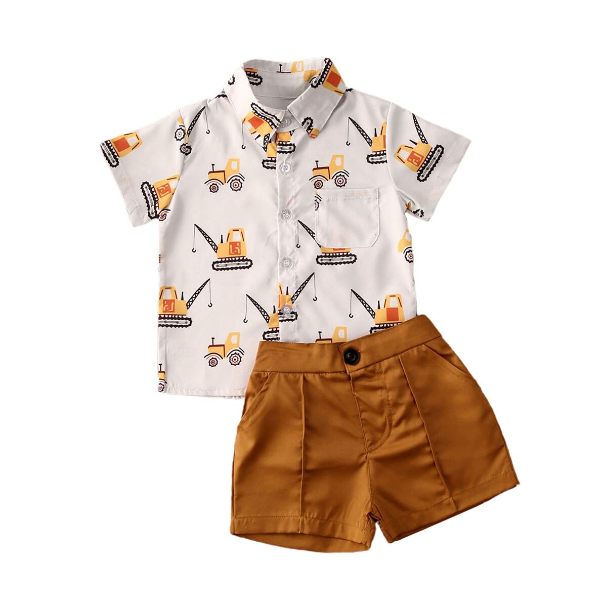 0-5y småbørn spædbørn baby drenge tøjsæt tegneserie print kortærmede t shirts toppe shorts herre outfits