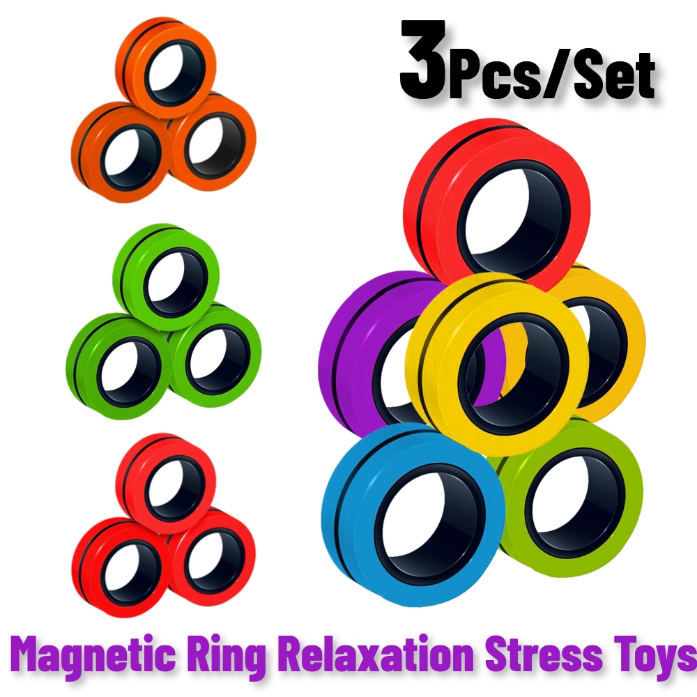 Fidget Spinner Ring zabawka antystresowa antystresowy palec magnetyczne pierścienie dzieci zabawki dla dorosłych dekompresja palca magiczne rekwizyty narzędzie