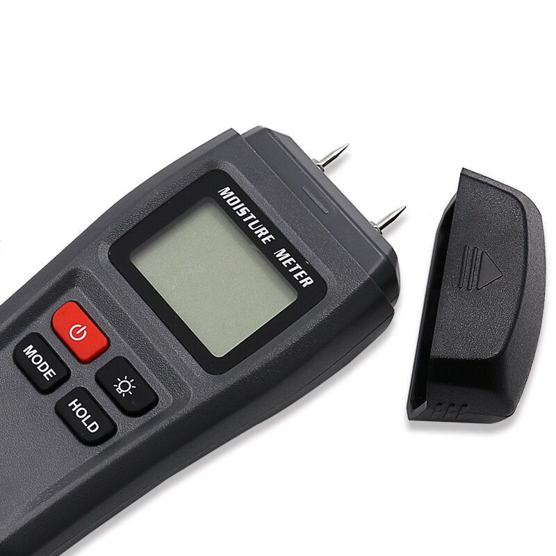 Wood Moisture Meter Two Pins Digital Damp Detector With Large LCD Display Portable Wood Humidity Tester