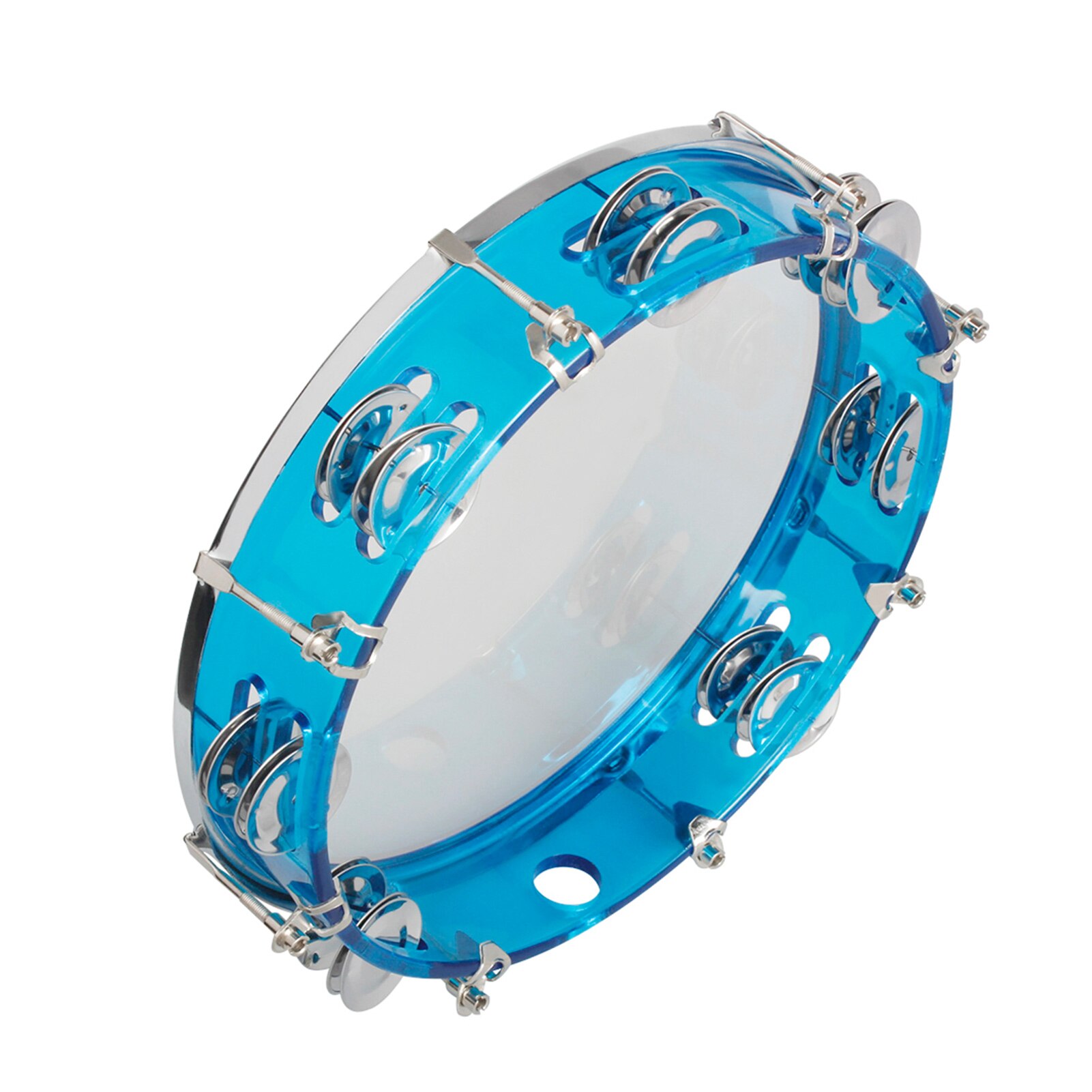 Pandereta de mano de doble fila tambor de pandereta Set10 pulgadas instrumento de percusión juguete educativo Musical