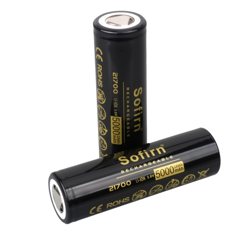 Sofirn High Drain 21700 Battery 5000mah li-ion Battery High Power Discharge 3.7V 21700 Cell Rechargeable batteries