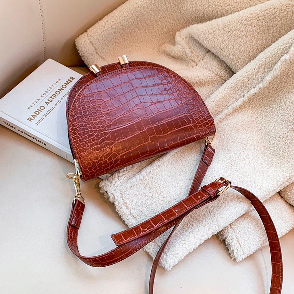 Ladies Handbags Ladies Crocodile Leather Waist Bag Casual All-match Simple Shoulder Messenger Bag