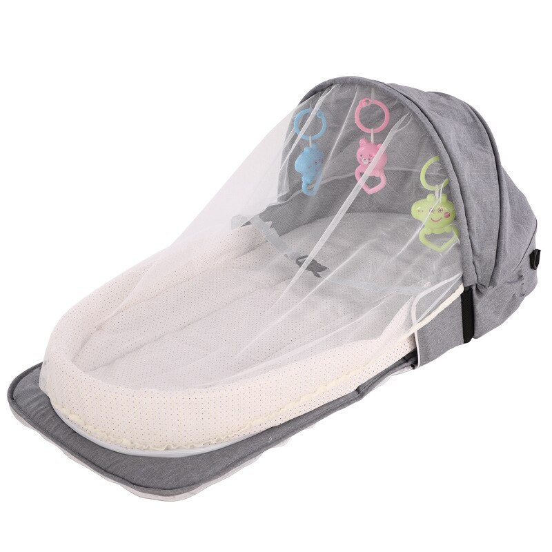 Baby krybber bærbar sammenklappelig baby seng med sengenet multifunktionel mumie taske baby møbler baby tilbehør 0-1 y: 5