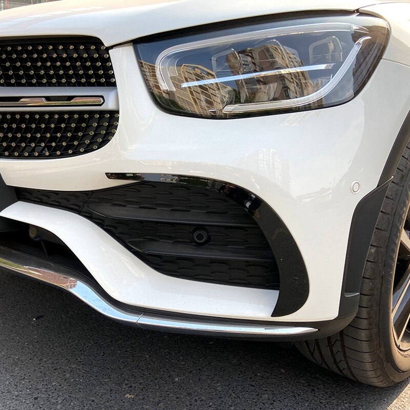 Car Front Bumper Splitter Spoiler Side Decorative Covers Trim Strips for Mercedes Benz GLC Class GLC260 GLC300 for AMG