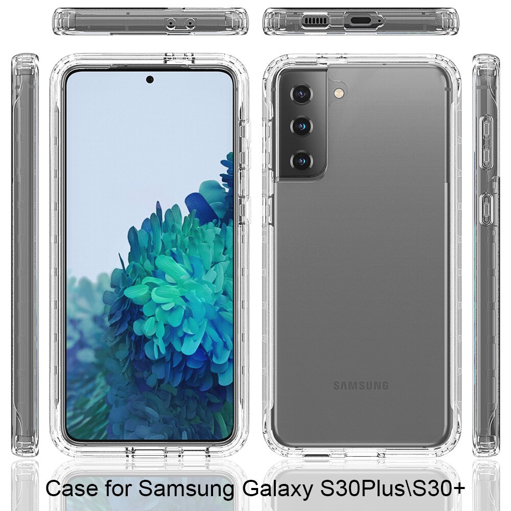 3 en 1 dégradé Transparent coque arrière pour Samsung Galaxy S30 Plus S30 Ultra quatre coins Airbag couverture antichoc