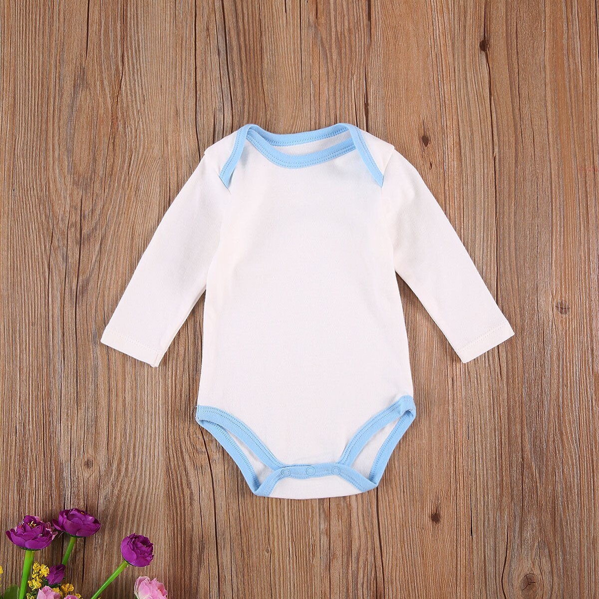 Enfant en bas âge côtelé tenue épissage couleur o-cou manches longues barboteuses haut pour bébé filles, garçons, 0-18 mois printemps automne