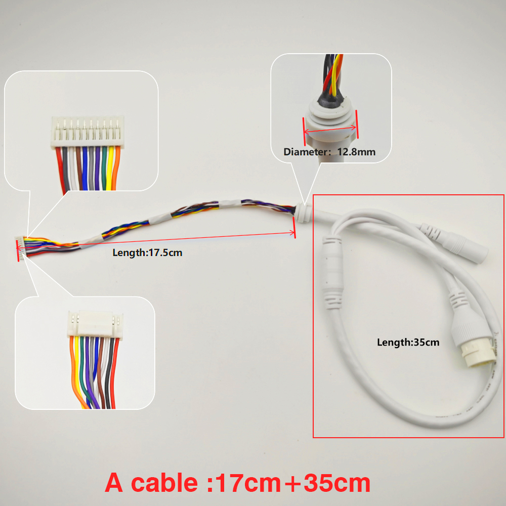 Hikvision Ethernet Lan-kabel PoE RJ45-netwerkkabel 10-pins 10-kern voor POE IP-camera (): GRIJS