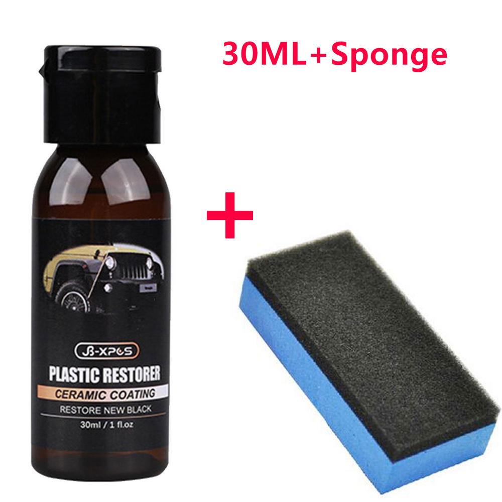 Keramikbeschichtung Trim Restore 30 ml Keramik Trim Coat Kit Quick Trim Restorer Keramikbeschichtung Autoteile Renovierungsmittel Bringen: Grau