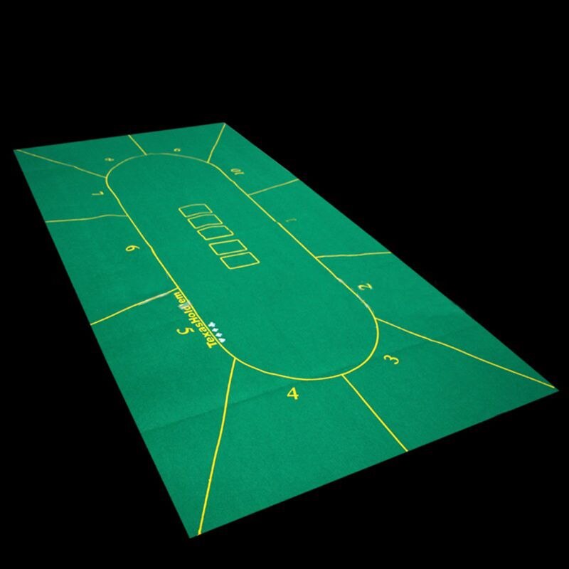 1Pc 180*90Cm Poker Tafelkleed Texas Hold'em Poker Layouts Tafelkleed Vilt 10 Spelers Poker Mat/tapis Poker