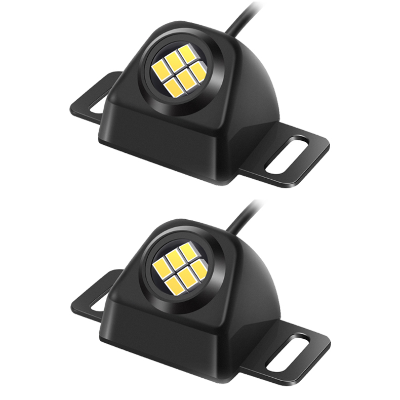 Auto achteruitrijwaarschuwingslichten 12-24v universele auto vrachtwagen motorfiets achterlicht achteruit parkeerlicht hoge helderheid led lamp: Kristalblauw