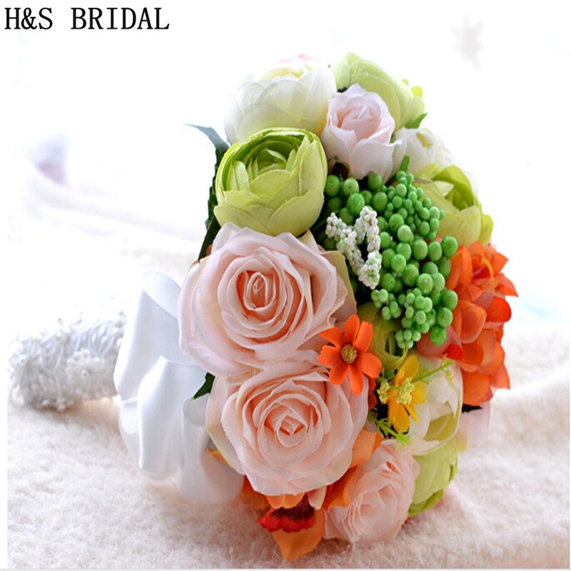 Magical Colorful Beautiful Bridal Bridesmaid Flower wedding bouquet artificial flower rose bridal bouquets