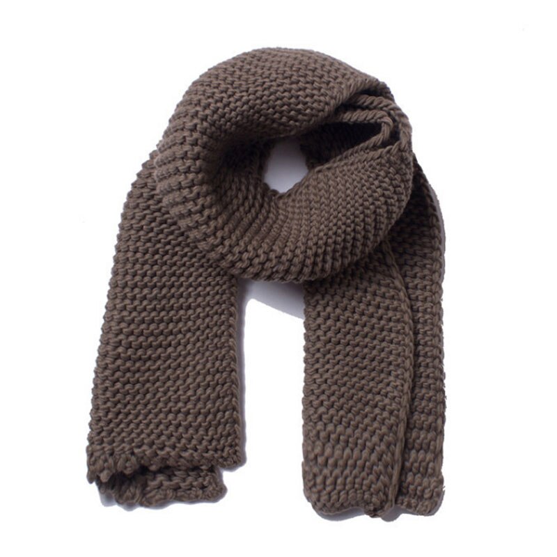 Effen dikke wollen sjaal voor dames, winter dikke warme sjaal, gebreide sjaal voor dames, handgemaakte lange sjaals, halsdoek