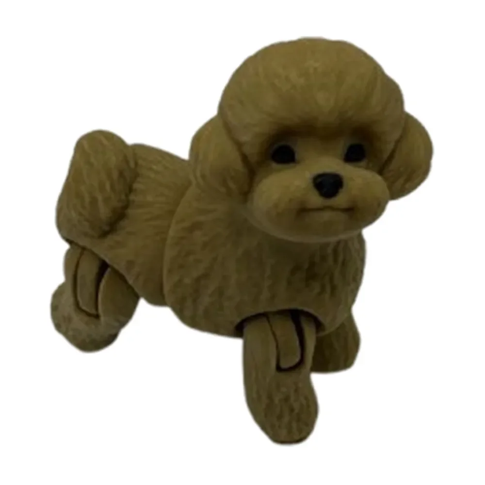 Oppgrader 3d -trykk dyrehund revefigur flerleddet bevegelig for kawaii-romdekor barnehjemstilbehør: Lysegrønn