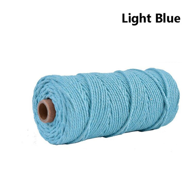 1 rol 3mm 100m natuurlijk kleurrijk katoenen gevlochten koord macramé touw diy handgemaakt handgemaakt kleurrijk ambachtelijk touw touw: 5