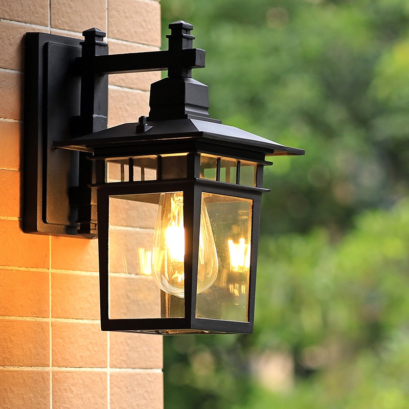 Retro udendørs vandtæt  e27 væglampe have gateway lampet gårdhave korridor villa bh bolig balkon belysning