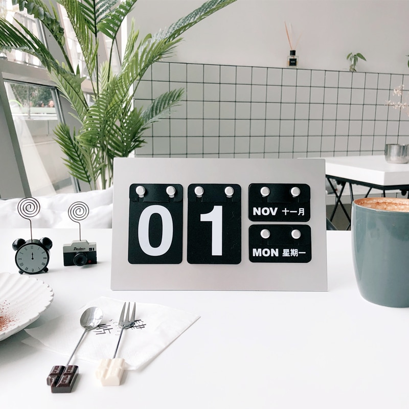 Reusable Desktop Calendar Office Supplies DIY Desktop Decoration Hanging Calendar