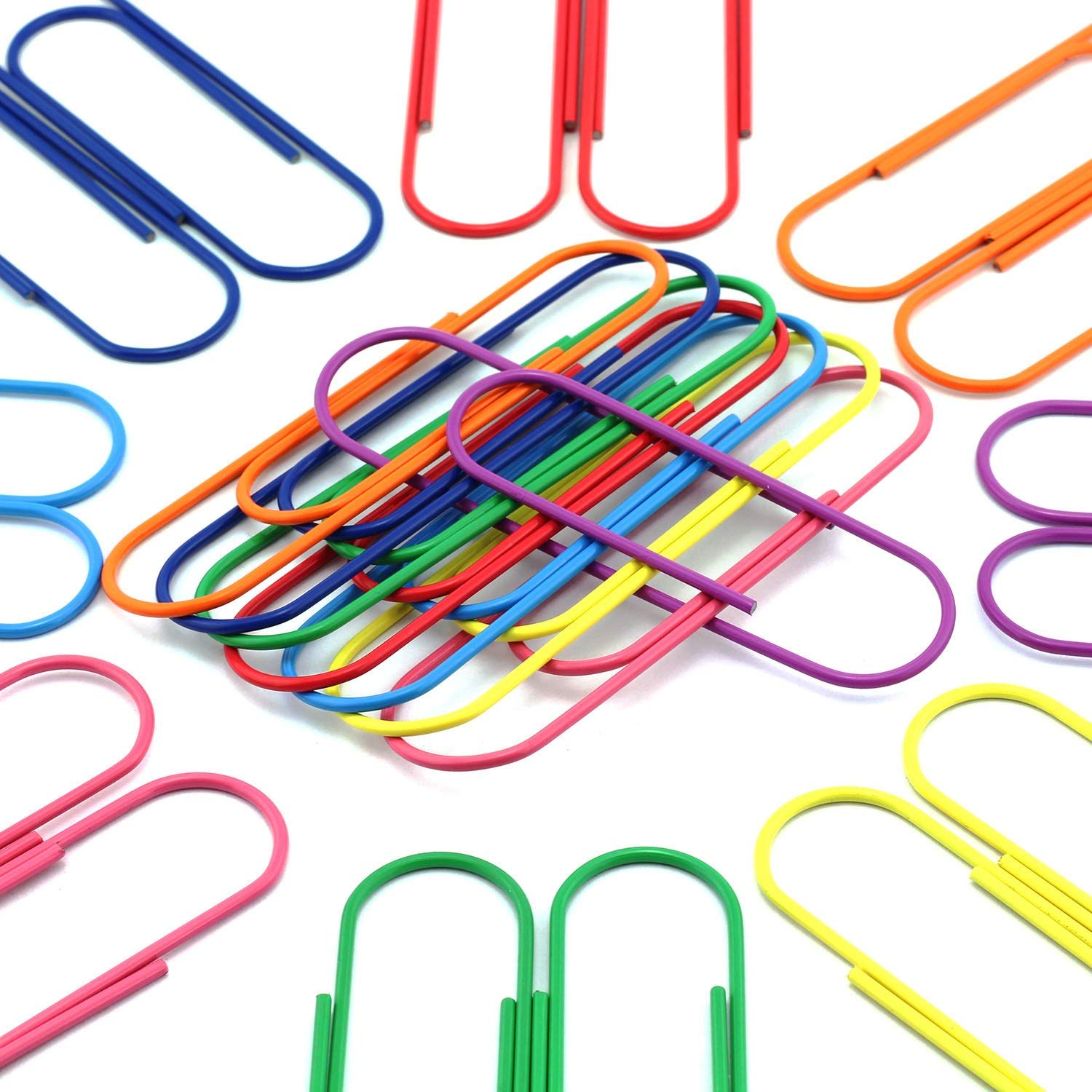 40 Pack 4 Inches Mega Large Paper Clips - 100Mm Office Supply Accessories Cute Paper Needle Multicolor Bookmark.