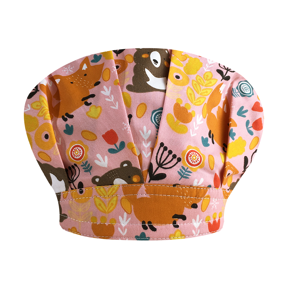Multicolor Cartoon Animal Print Cap Laboratorium Werk Stofvrij Cap Sanitaire Center Schoonmaken Werk Cap Hoge Haar care Cap: 32105