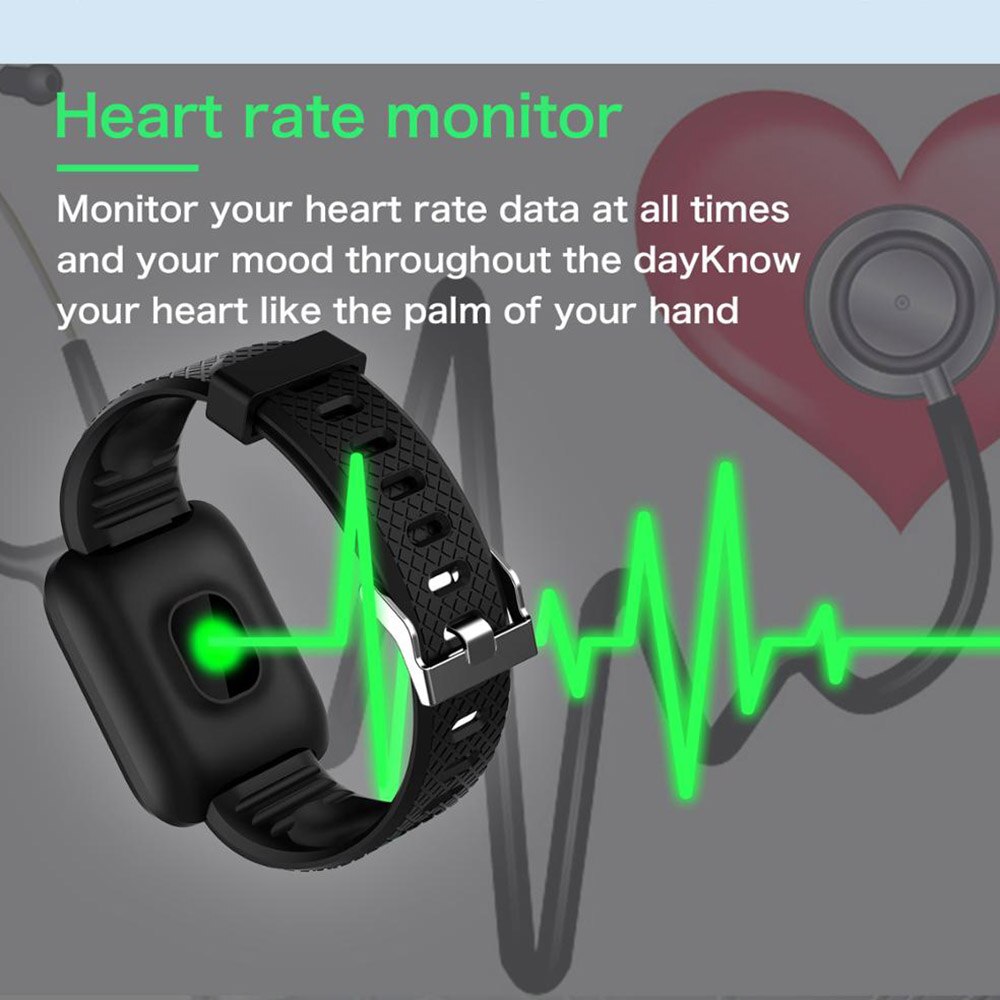 D13 Smartwatch Fitness Tracker Smartband Activity Wristband Bluetooth 116 Plus Bracelet Heart Rate Monitor Men Women