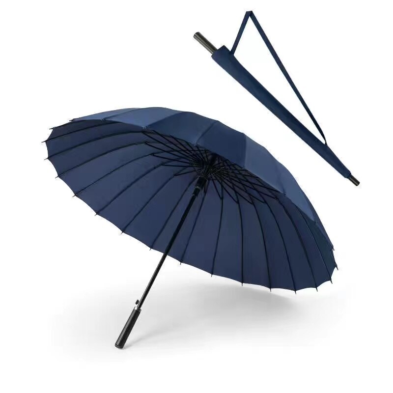 Paraguas de para hombre, marco de fibra de vidrio resistente al viento, automático, 24K,: 24DH02